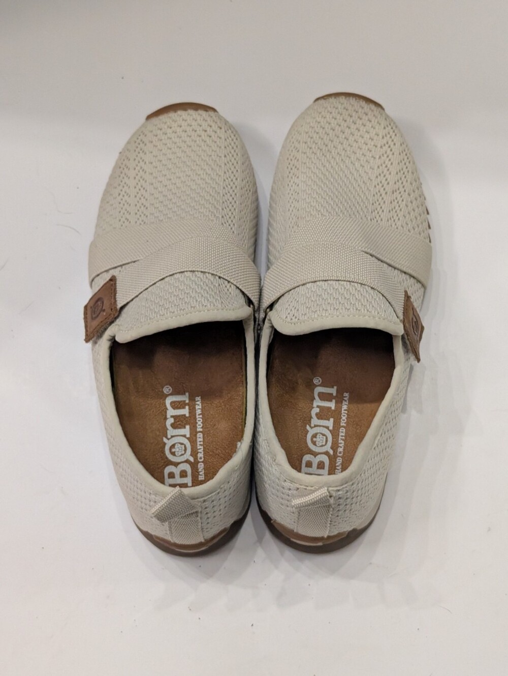 NWOT Born Women's 7 Newbury Cream Knit Shoes Sneakers U1 - Picture 4 of 7